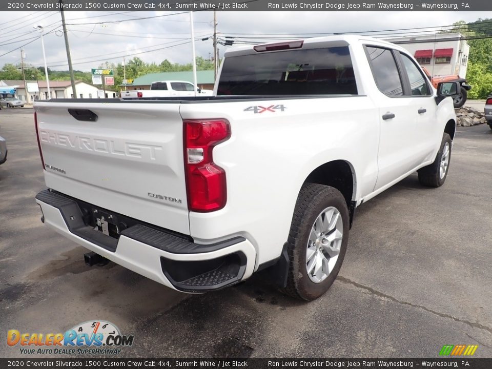 2020 Chevrolet Silverado 1500 Custom Crew Cab 4x4 Summit White / Jet Black Photo #5