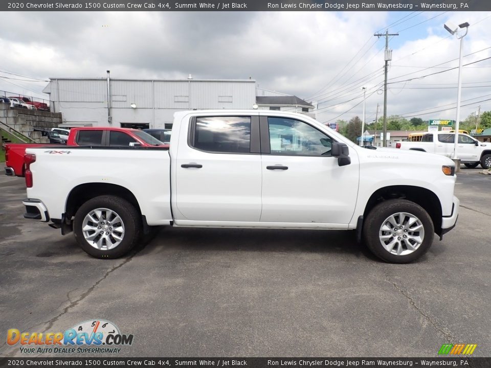 2020 Chevrolet Silverado 1500 Custom Crew Cab 4x4 Summit White / Jet Black Photo #6