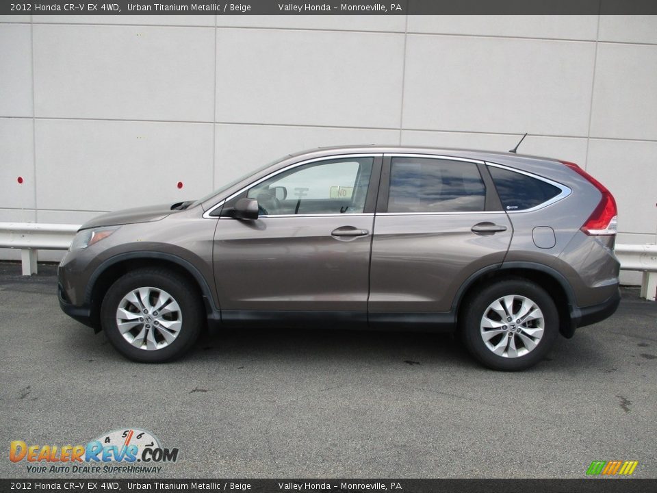 2012 Honda CR-V EX 4WD Urban Titanium Metallic / Beige Photo #2