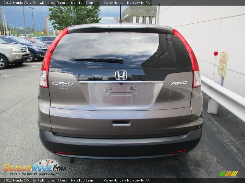 2012 Honda CR-V EX 4WD Urban Titanium Metallic / Beige Photo #4