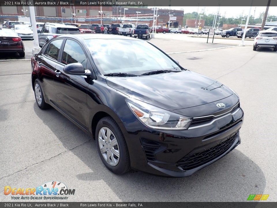 2021 Kia Rio LX Aurora Black / Black Photo #3
