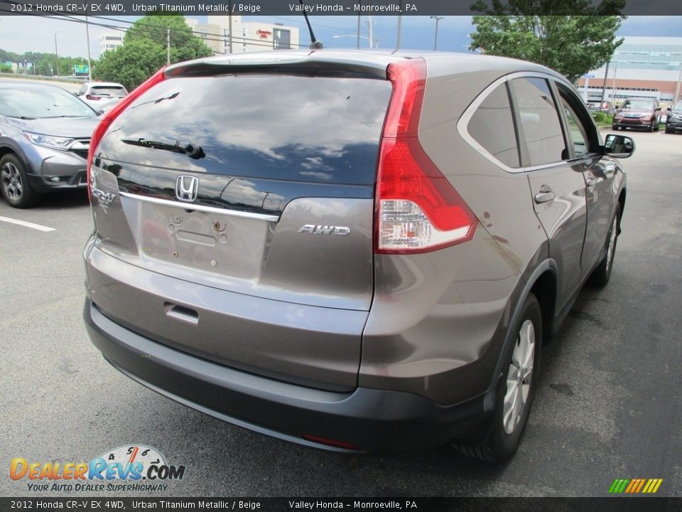 2012 Honda CR-V EX 4WD Urban Titanium Metallic / Beige Photo #5