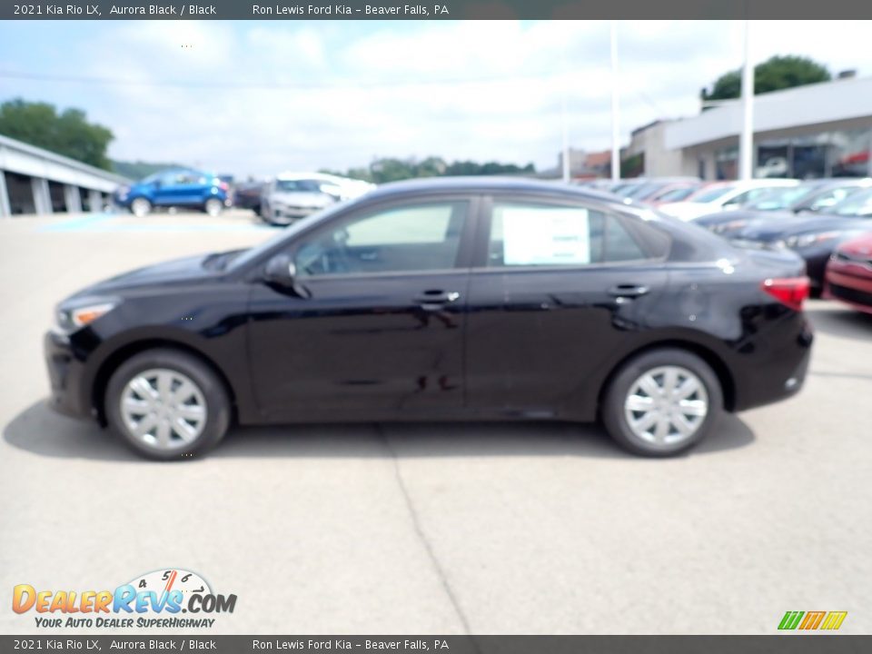 2021 Kia Rio LX Aurora Black / Black Photo #6