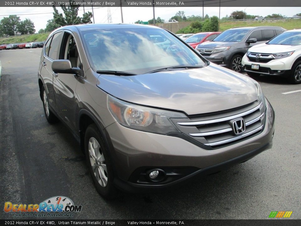 2012 Honda CR-V EX 4WD Urban Titanium Metallic / Beige Photo #7