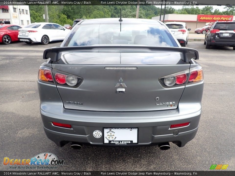 2014 Mitsubishi Lancer RALLIART AWC Mercury Gray / Black Photo #5