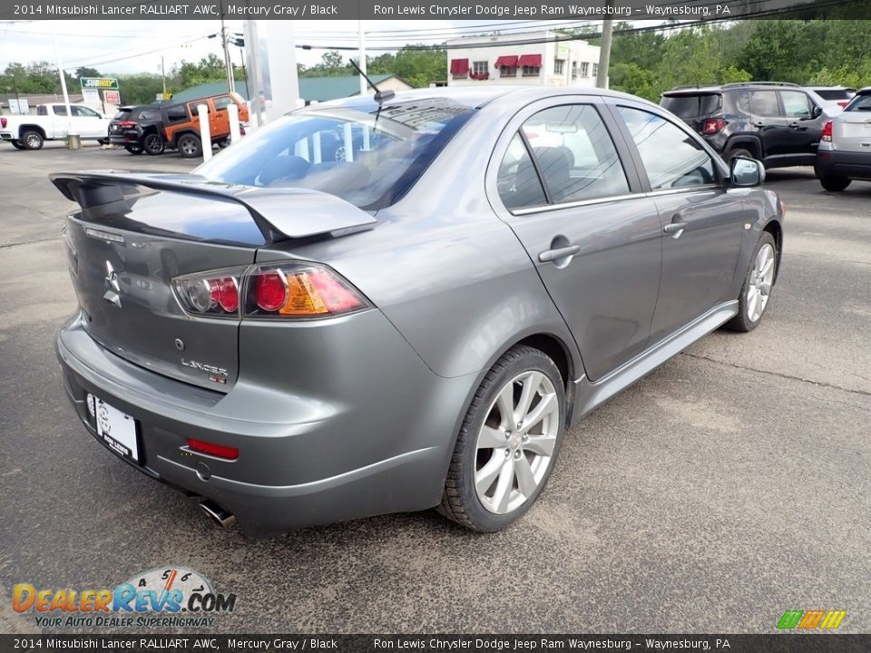 2014 Mitsubishi Lancer RALLIART AWC Mercury Gray / Black Photo #6