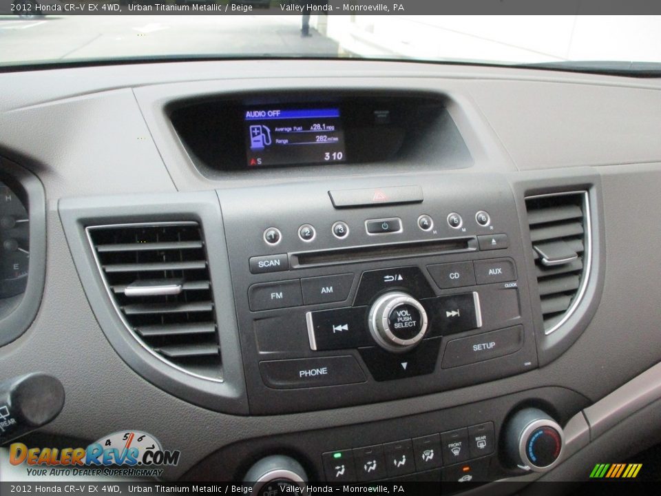 2012 Honda CR-V EX 4WD Urban Titanium Metallic / Beige Photo #14