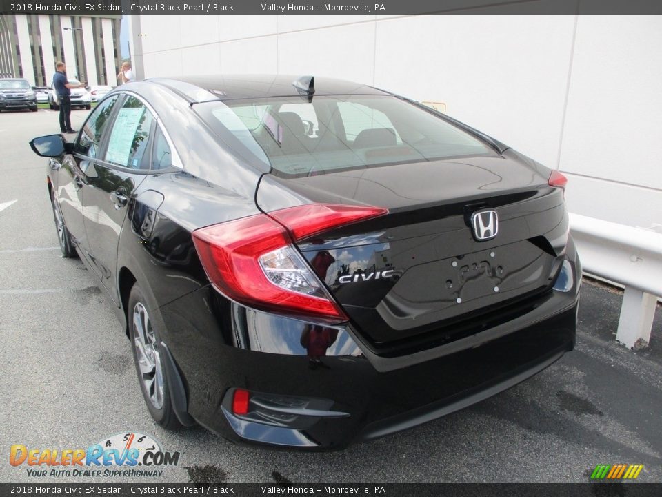 2018 Honda Civic EX Sedan Crystal Black Pearl / Black Photo #3