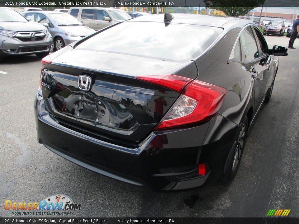 2018 Honda Civic EX Sedan Crystal Black Pearl / Black Photo #5