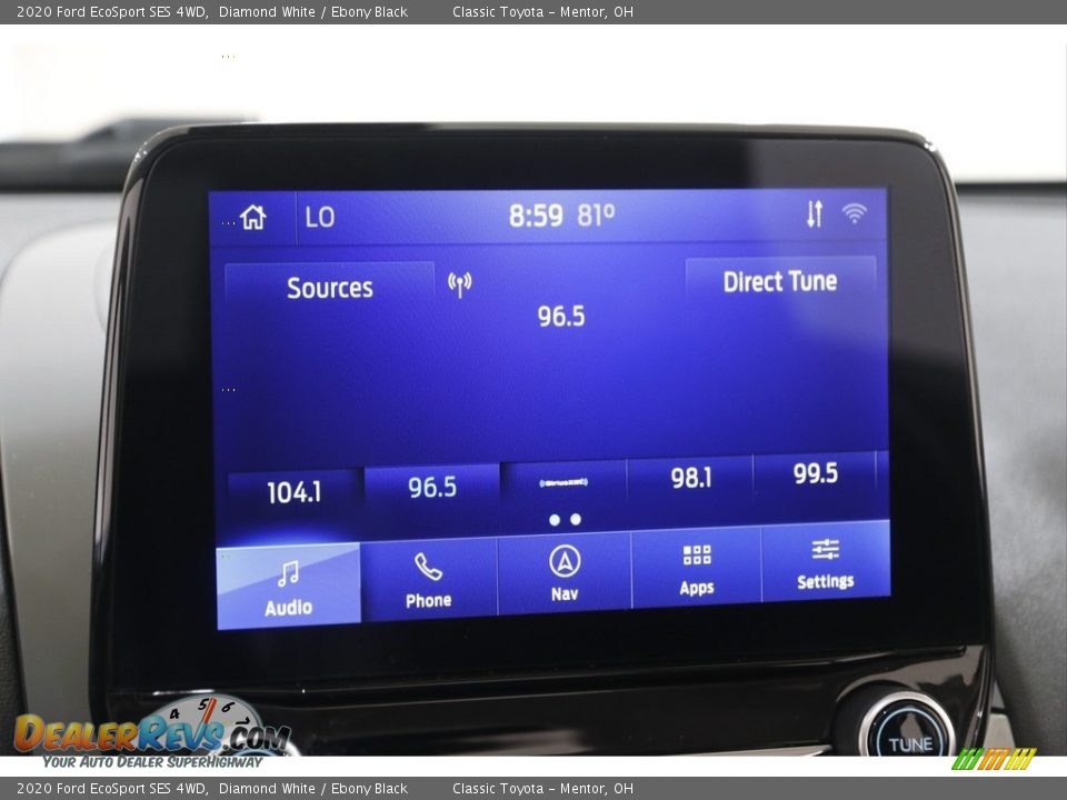 2020 Ford EcoSport SES 4WD Diamond White / Ebony Black Photo #10