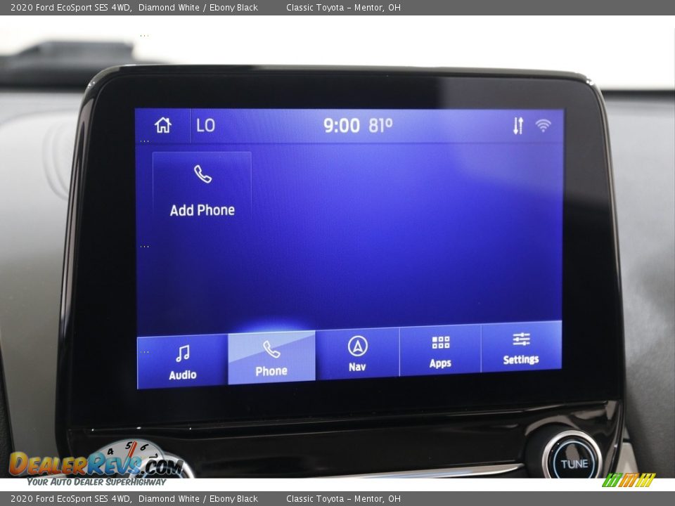 2020 Ford EcoSport SES 4WD Diamond White / Ebony Black Photo #11