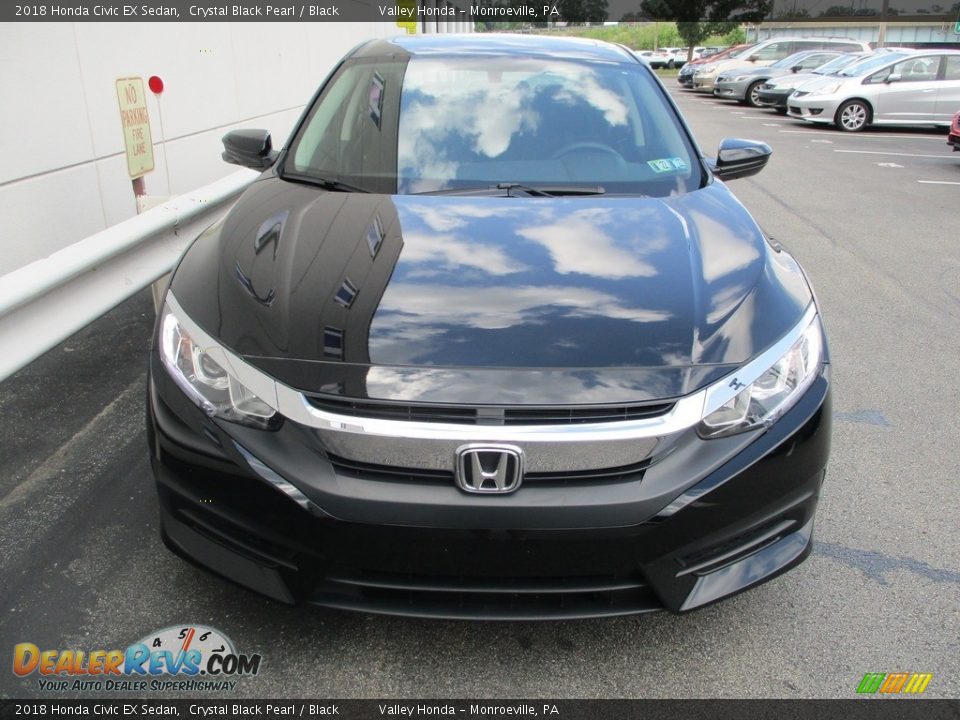 2018 Honda Civic EX Sedan Crystal Black Pearl / Black Photo #8