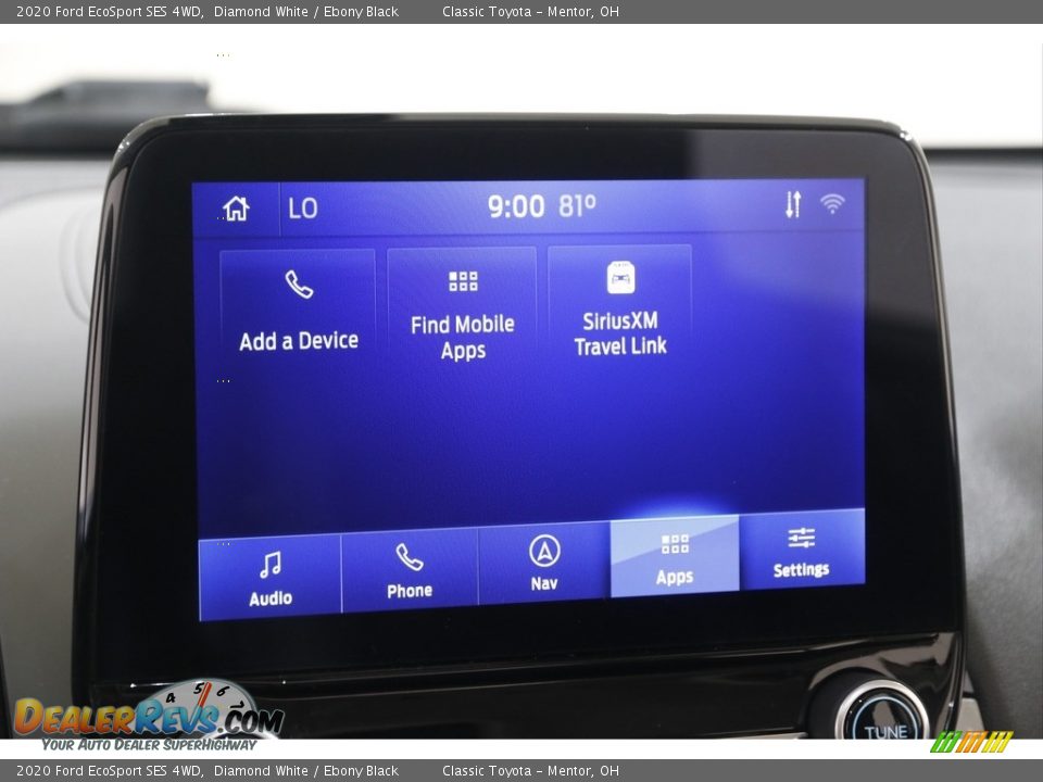 2020 Ford EcoSport SES 4WD Diamond White / Ebony Black Photo #13