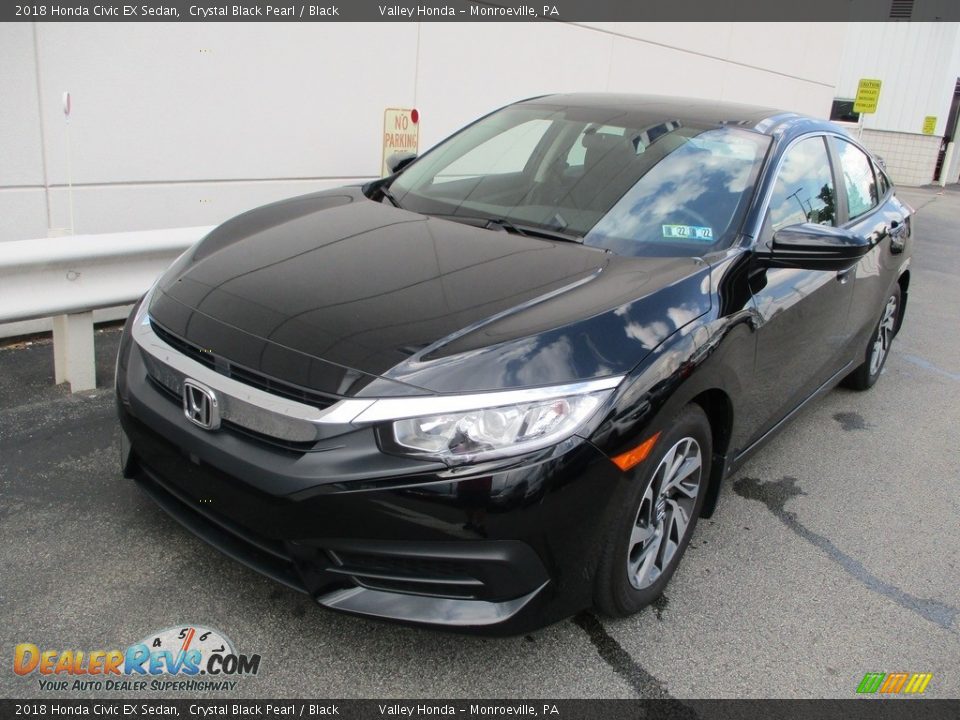 2018 Honda Civic EX Sedan Crystal Black Pearl / Black Photo #9