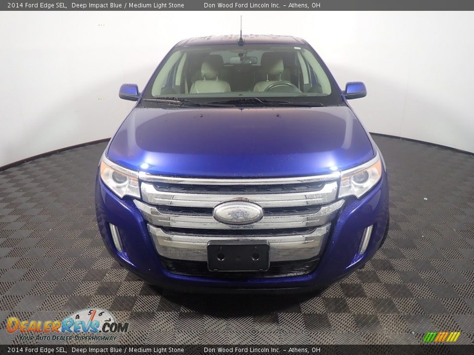 2014 Ford Edge SEL Deep Impact Blue / Medium Light Stone Photo #5