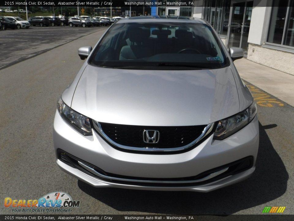 2015 Honda Civic EX Sedan Alabaster Silver Metallic / Gray Photo #5