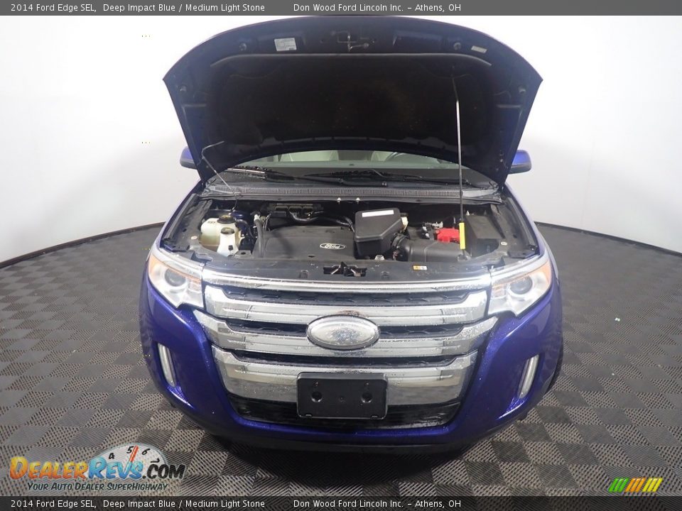 2014 Ford Edge SEL Deep Impact Blue / Medium Light Stone Photo #6