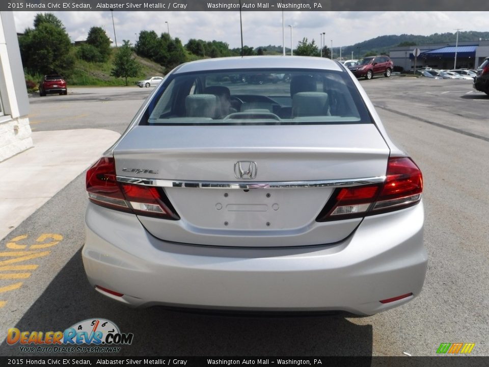 2015 Honda Civic EX Sedan Alabaster Silver Metallic / Gray Photo #9