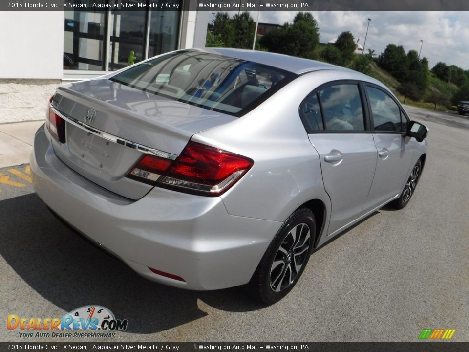 2015 Honda Civic EX Sedan Alabaster Silver Metallic / Gray Photo #10