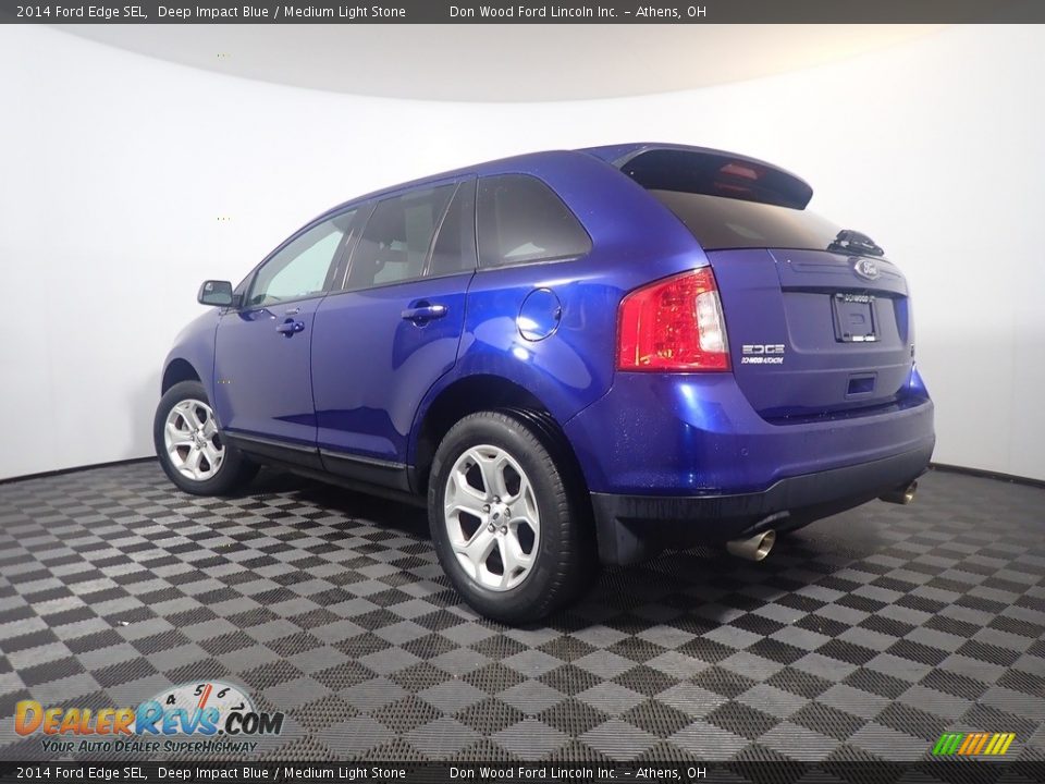 2014 Ford Edge SEL Deep Impact Blue / Medium Light Stone Photo #11