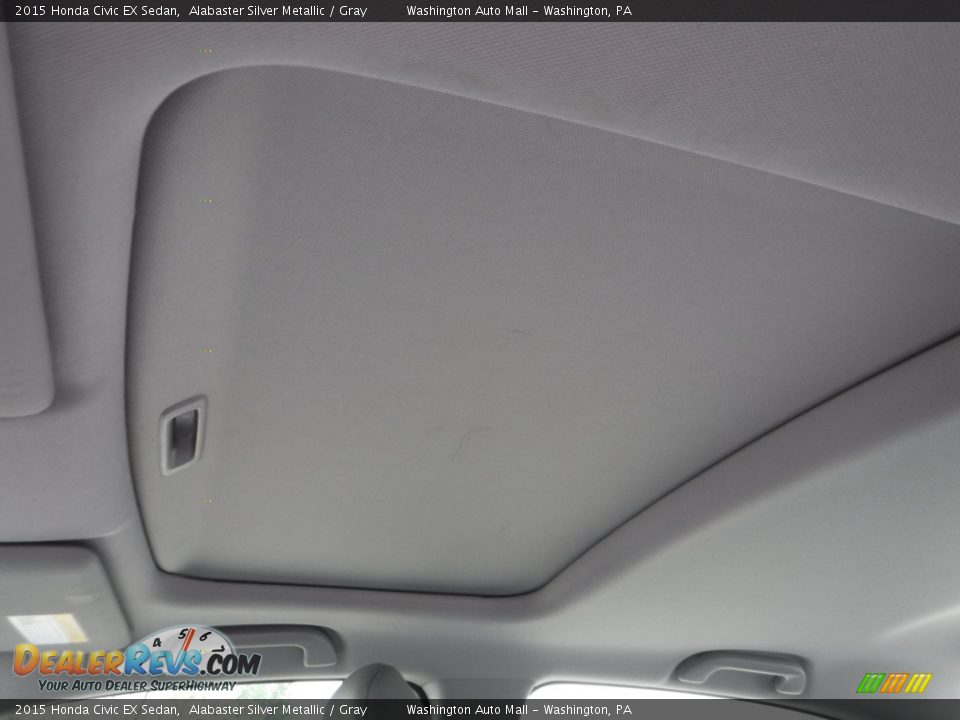 2015 Honda Civic EX Sedan Alabaster Silver Metallic / Gray Photo #11