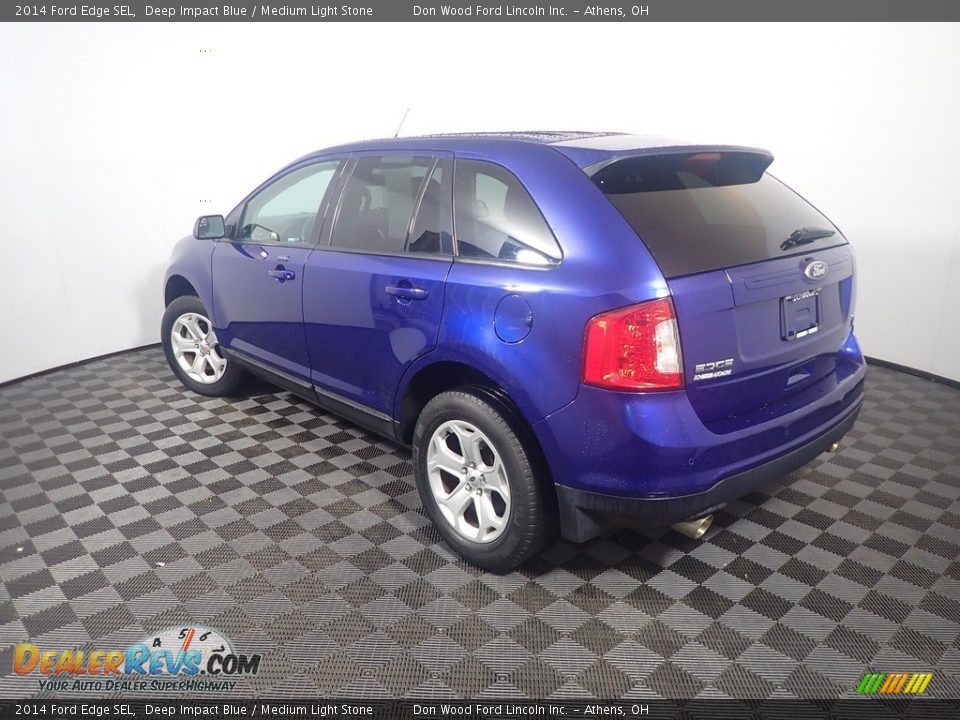 2014 Ford Edge SEL Deep Impact Blue / Medium Light Stone Photo #12