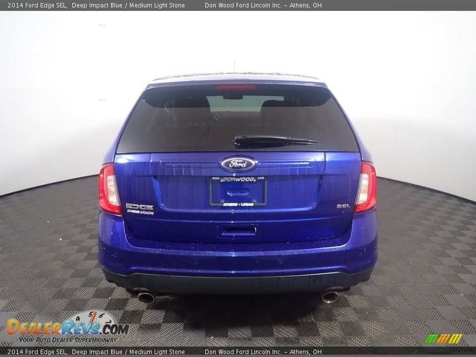 2014 Ford Edge SEL Deep Impact Blue / Medium Light Stone Photo #13