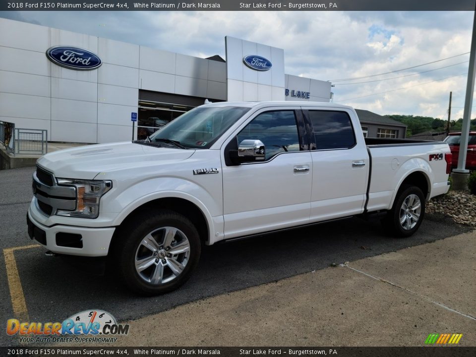 2018 Ford F150 Platinum SuperCrew 4x4 White Platinum / Dark Marsala Photo #1