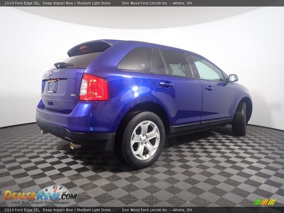 2014 Ford Edge SEL Deep Impact Blue / Medium Light Stone Photo #17