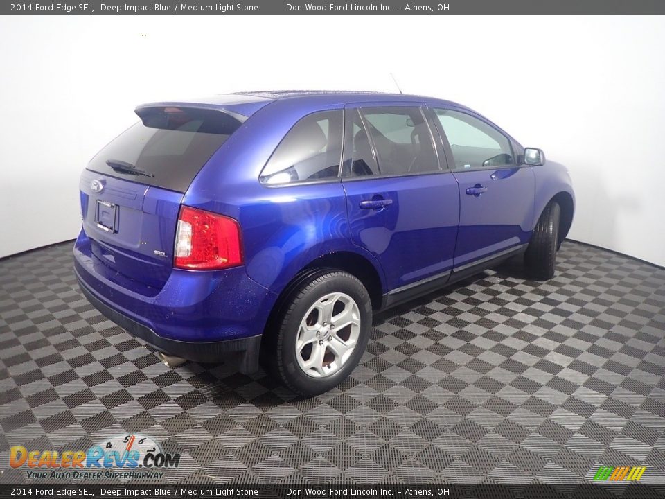 2014 Ford Edge SEL Deep Impact Blue / Medium Light Stone Photo #18