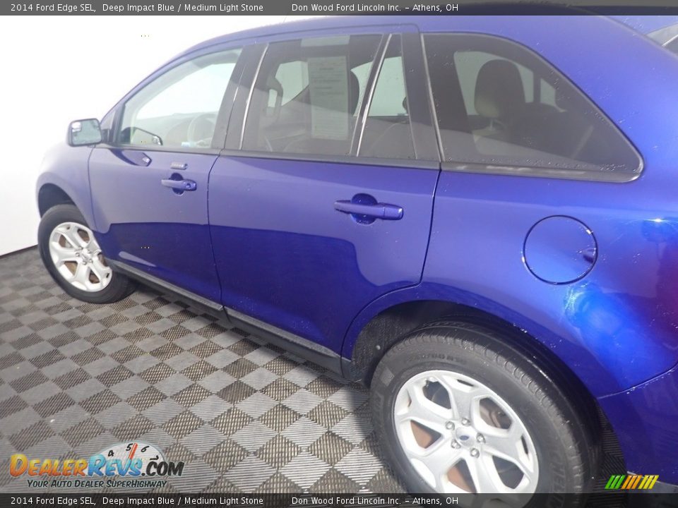 2014 Ford Edge SEL Deep Impact Blue / Medium Light Stone Photo #19