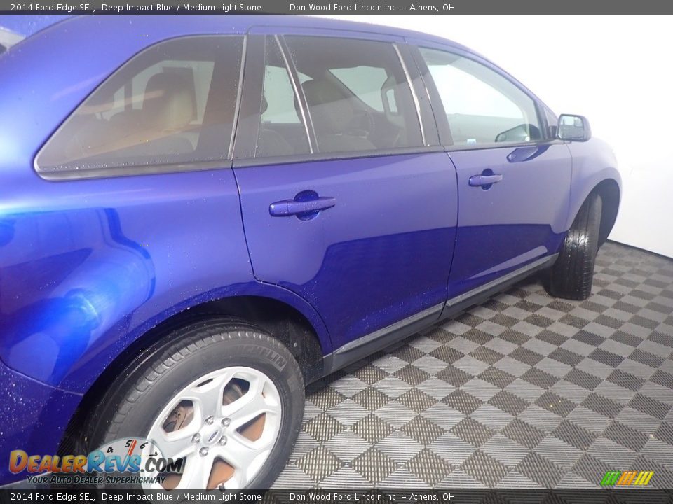 2014 Ford Edge SEL Deep Impact Blue / Medium Light Stone Photo #20