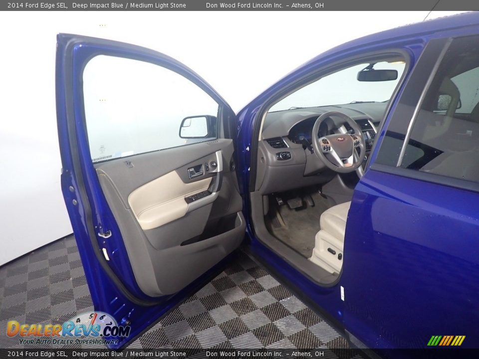 2014 Ford Edge SEL Deep Impact Blue / Medium Light Stone Photo #22