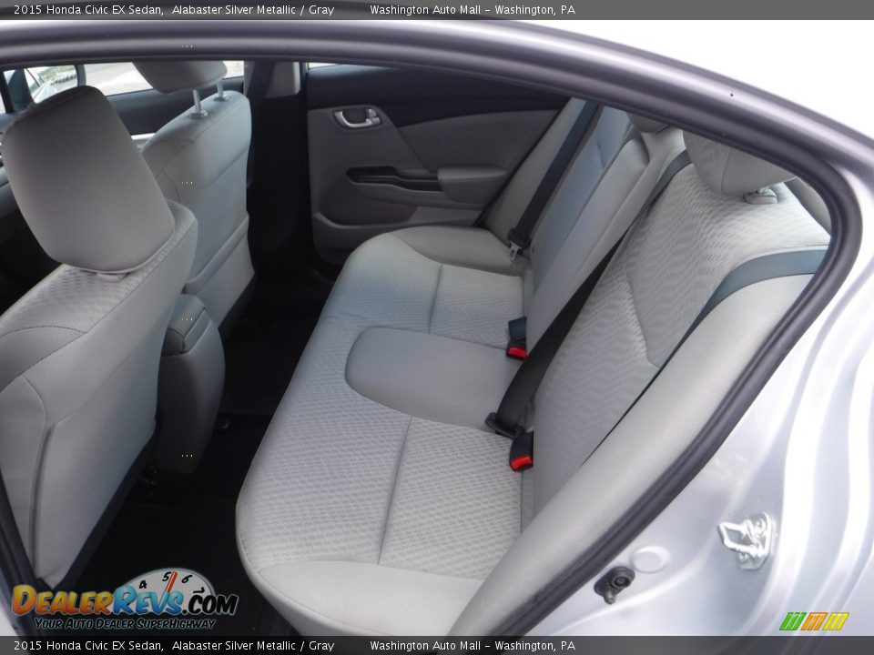 2015 Honda Civic EX Sedan Alabaster Silver Metallic / Gray Photo #23