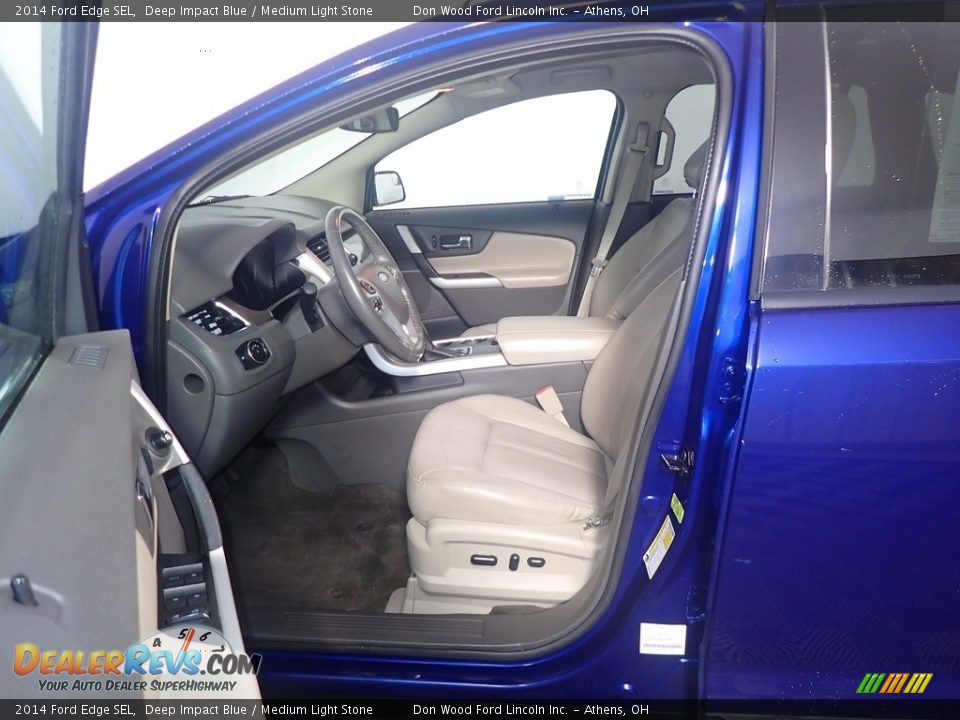 2014 Ford Edge SEL Deep Impact Blue / Medium Light Stone Photo #24