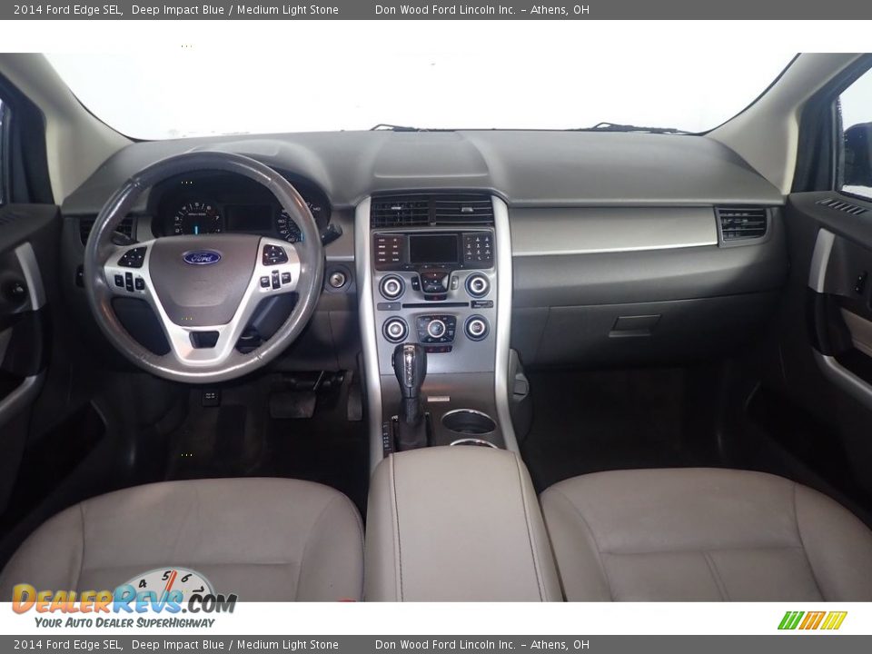 2014 Ford Edge SEL Deep Impact Blue / Medium Light Stone Photo #26