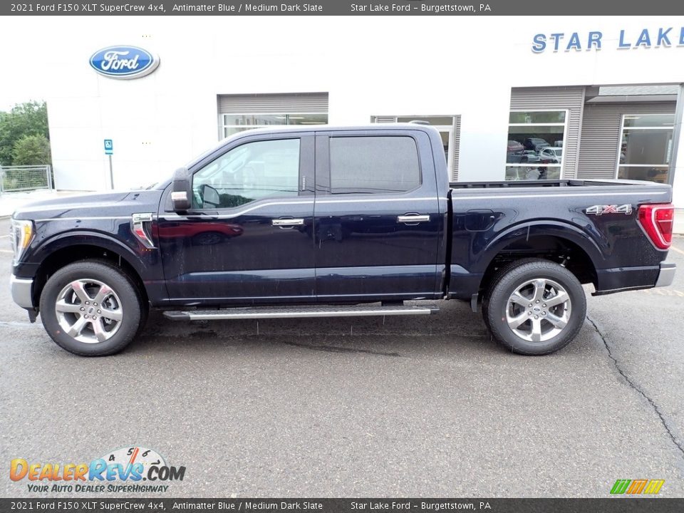 2021 Ford F150 XLT SuperCrew 4x4 Antimatter Blue / Medium Dark Slate Photo #2