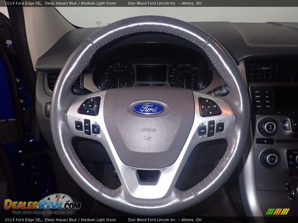 2014 Ford Edge SEL Deep Impact Blue / Medium Light Stone Photo #29