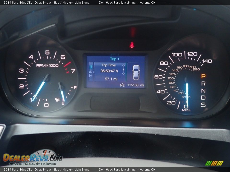 2014 Ford Edge SEL Deep Impact Blue / Medium Light Stone Photo #30