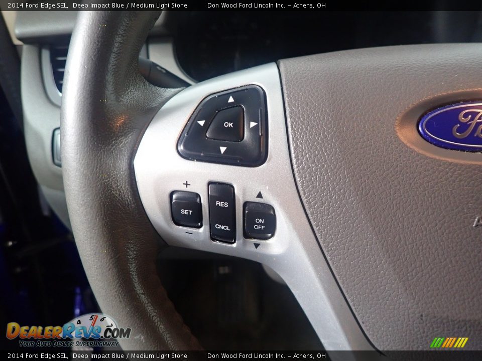 2014 Ford Edge SEL Deep Impact Blue / Medium Light Stone Photo #31