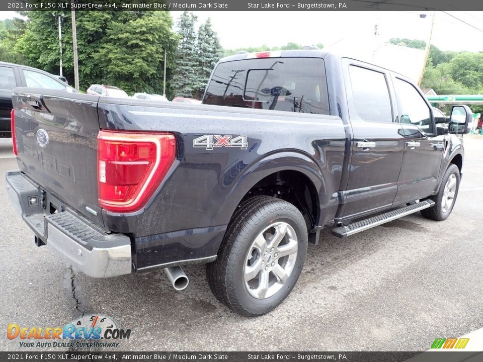 2021 Ford F150 XLT SuperCrew 4x4 Antimatter Blue / Medium Dark Slate Photo #5