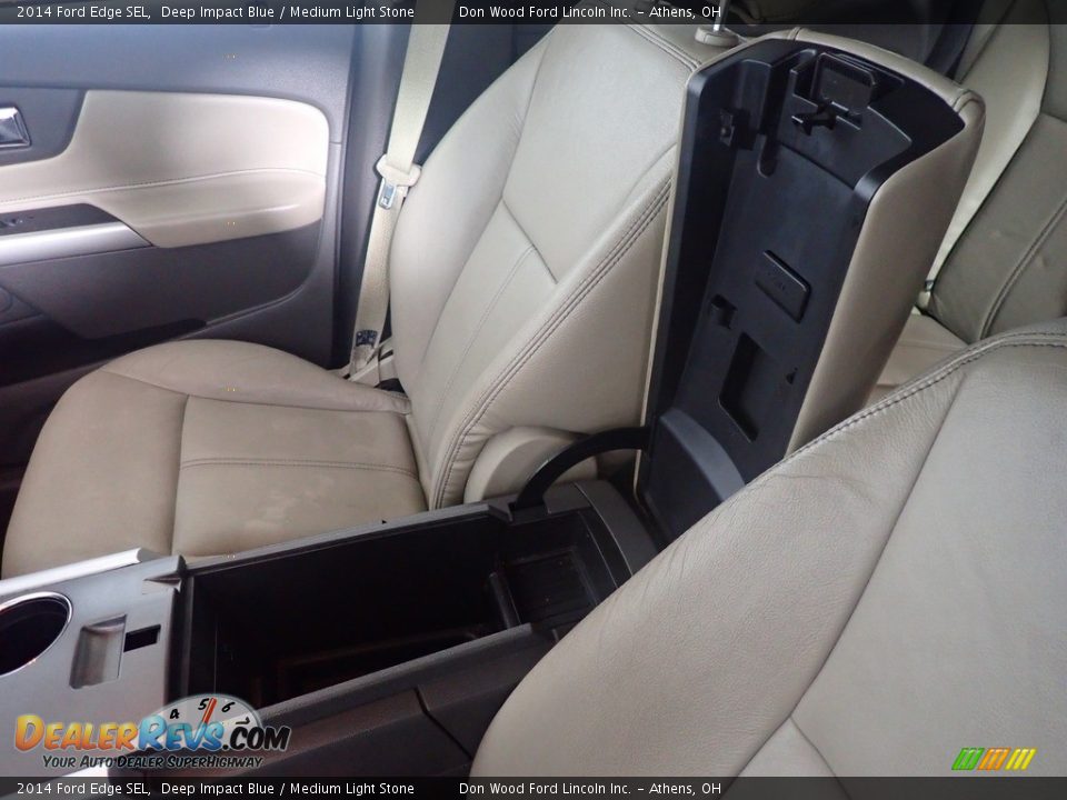 2014 Ford Edge SEL Deep Impact Blue / Medium Light Stone Photo #35