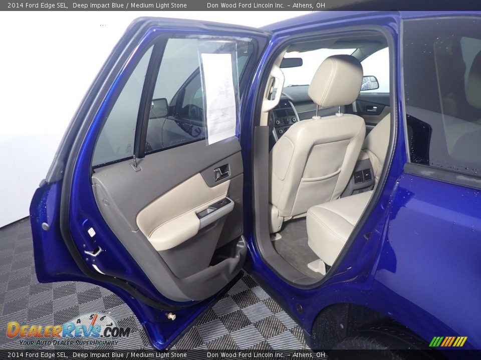 2014 Ford Edge SEL Deep Impact Blue / Medium Light Stone Photo #36