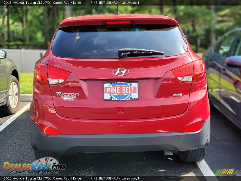 2015 Hyundai Tucson GLS AWD Garnet Red / Beige Photo #4