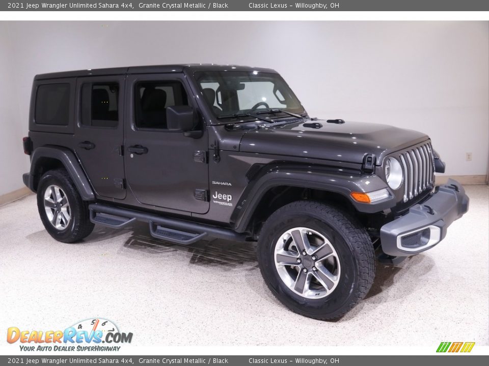 2021 Jeep Wrangler Unlimited Sahara 4x4 Granite Crystal Metallic / Black Photo #1