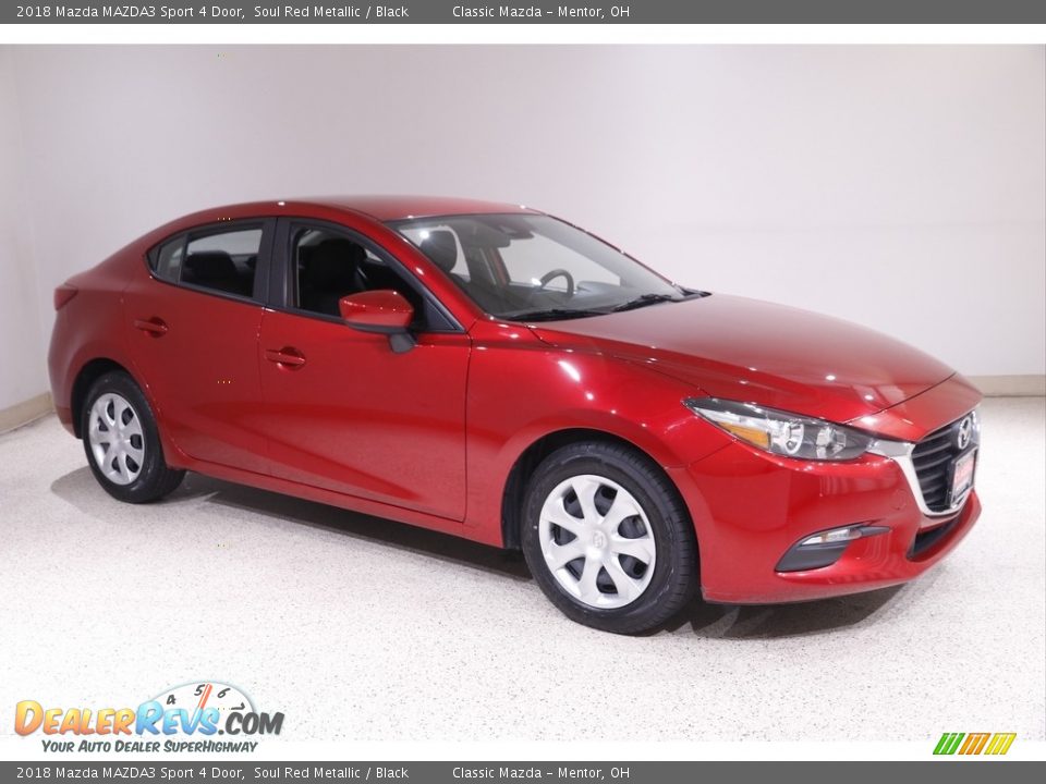 2018 Mazda MAZDA3 Sport 4 Door Soul Red Metallic / Black Photo #1