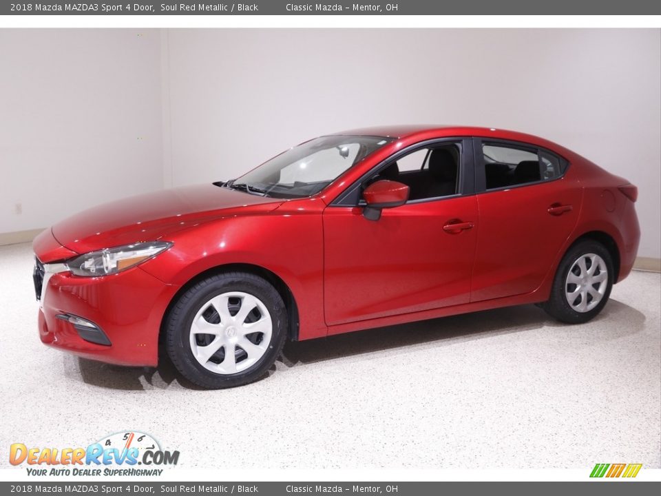 2018 Mazda MAZDA3 Sport 4 Door Soul Red Metallic / Black Photo #3