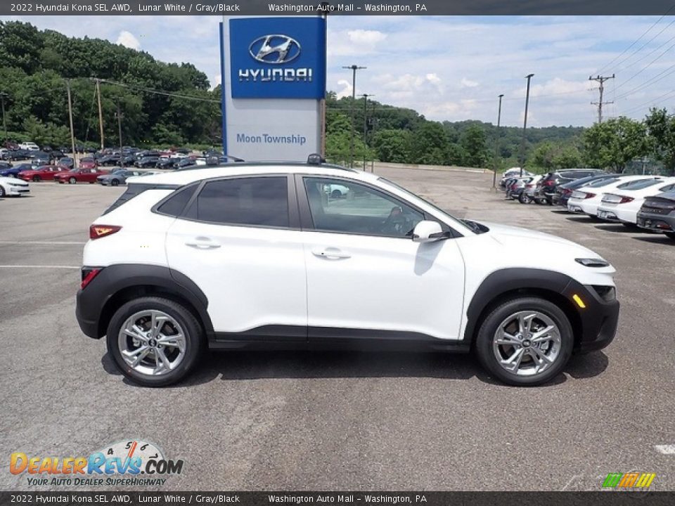 2022 Hyundai Kona SEL AWD Lunar White / Gray/Black Photo #1