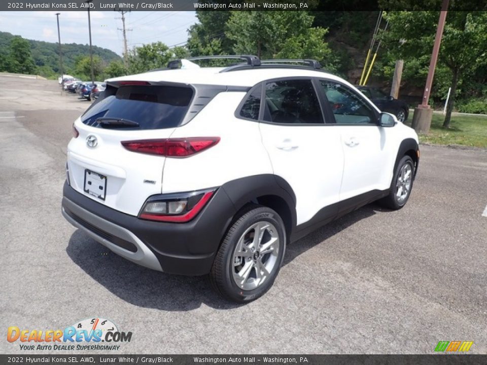 2022 Hyundai Kona SEL AWD Lunar White / Gray/Black Photo #2