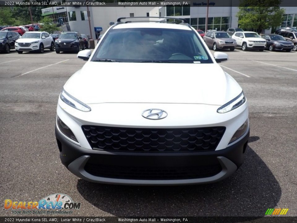 2022 Hyundai Kona SEL AWD Lunar White / Gray/Black Photo #4